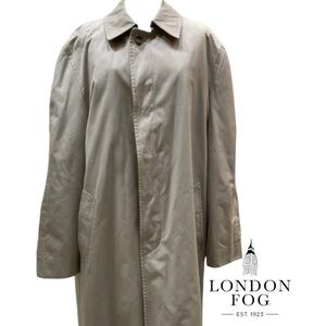 When the Coat is the Outfit. London Fog Classic Beige Trench Coat, Size 44 Long